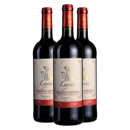 法国丽哈克超级波尔多干红葡萄酒750ml（3瓶装）