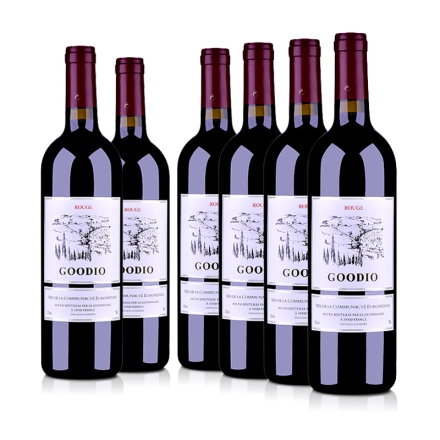 法国整箱红酒法国戈蒂干红葡萄酒750ml（6瓶装）