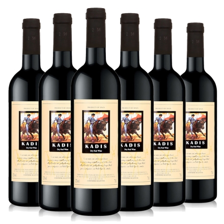 西班牙卡迪斯干红葡萄酒750ml(6瓶装）