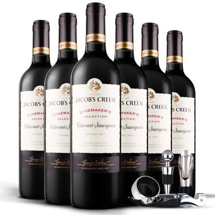 澳洲杰卡斯酿酒师系列赤霞珠干红葡萄酒750ML*6 整箱装