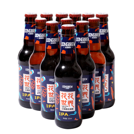 本草园龙精酿花花世界IPA精酿啤酒330ml(12瓶装）