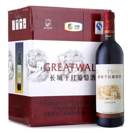 中国长城华夏葡园清新干红葡萄酒750ml（6瓶装）