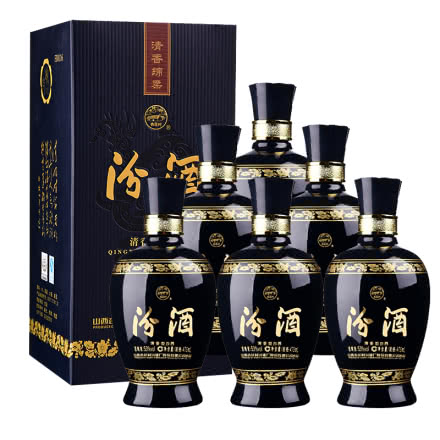 【老酒特卖】53°汾酒商务蓝老酒475ml（2012年）6瓶装