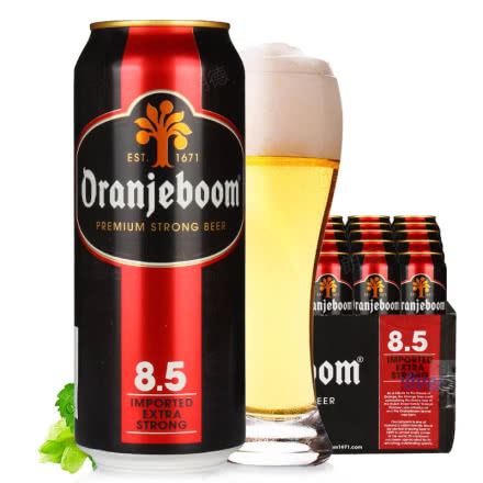 进口烈性啤酒橙色炸弹8.5度烈性啤酒500ml（24听装）