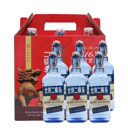 42°北京永丰牌方瓶二锅头蓝瓶500ml（6瓶装）