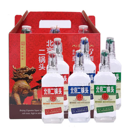 42°北京永丰牌二锅头方瓶500ml(6瓶装)礼盒装