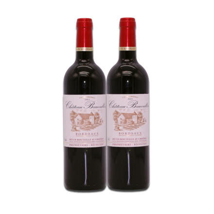 法国红酒法国原瓶进口波尔多AOC宝伦城堡干红葡萄酒750ml*2