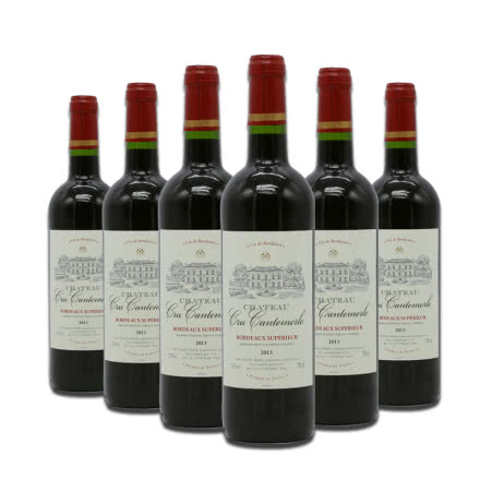 法国整箱红酒法国原瓶进口超级波尔多AOC科梅勒城堡干红葡萄酒750ml*6