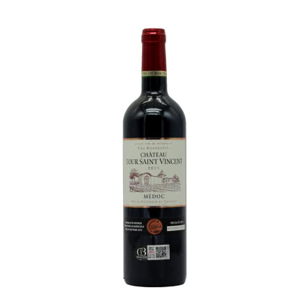 法国红酒（原瓶进口）铜奖波尔多梅多克产区中级庄圣云迅城堡干红葡萄酒750ml
