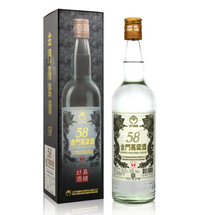58°金门高粱酒白金龙清香型台湾白酒600ml