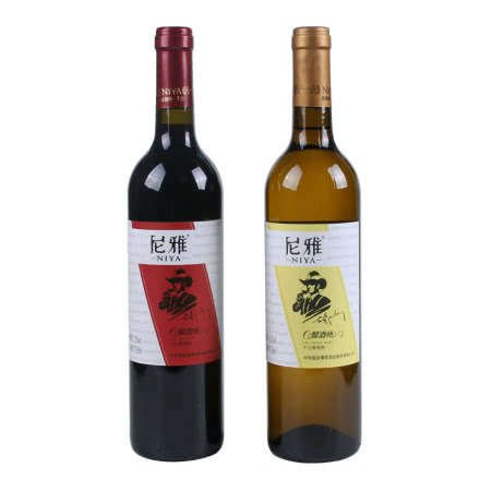 （12°+12.5°）尼雅（干红+干白）葡萄酒组合750ml（两瓶装）