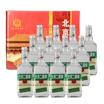 42°永丰牌北京二锅头出口型小方瓶 清香型白酒 500ml(12瓶装)白酒整箱