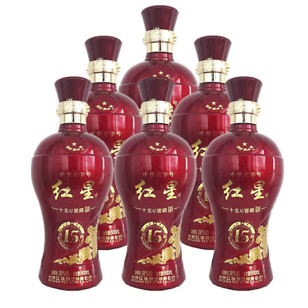北京红星二锅头酒 窖藏15年38度 浓香型高度 白酒500ml 盒装 6瓶