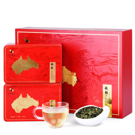 八马茶业 铁韵666 清香型 安溪铁观音 乌龙茶 茶叶礼盒装250g