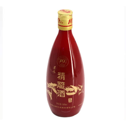 绍兴黄酒13°会稽山精雕十年500ml单瓶价 半甜型黄酒
