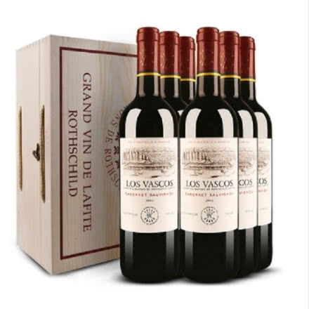 DBR拉菲红酒整箱 智利原瓶进口巴斯克卡本妮苏维翁干红葡萄酒 750ml（6瓶装）