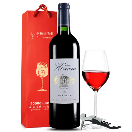 法国原瓶进口红酒 麒麟正牌 干红葡萄酒 三级庄 2007年 单支 750ml
