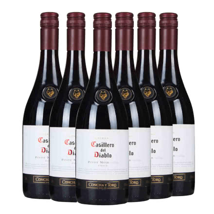 智利原瓶进口 干露红魔鬼黑皮诺红葡萄酒750ml（6瓶装）