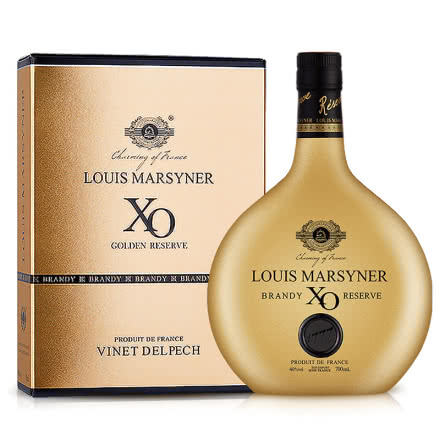 40°法国原瓶进口路易马西尼金装珍藏版XO白兰地洋酒礼盒装700mL