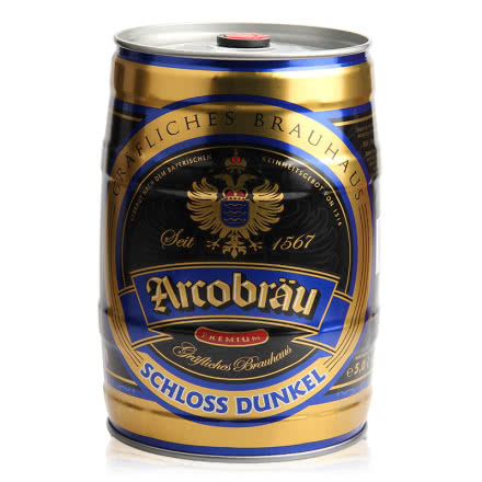 德国阿科博皇家伯爵（Arcobrau）德国原装进口黑啤5L