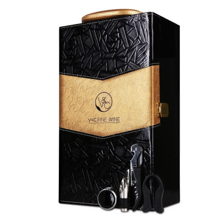 红酒礼盒双支工具黑金礼盒葡萄酒礼盒黑色双支礼盒 （不含酒）通用款