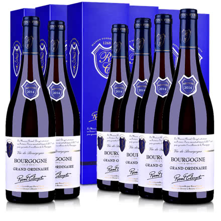 法国整箱红酒拉奥尔勃艮第干红葡萄酒750ml（6瓶礼袋装）