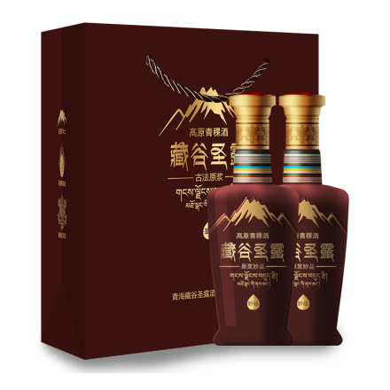 52°藏谷圣露高原青稞酒500ml礼盒装（2瓶装）