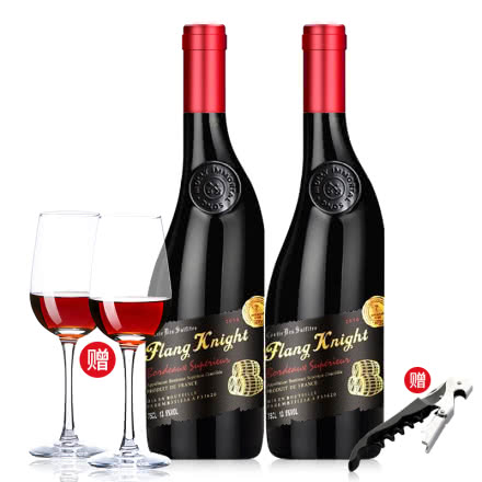 法国波尔多AOC法兰骑士·宝格瑞干红葡萄酒750ml