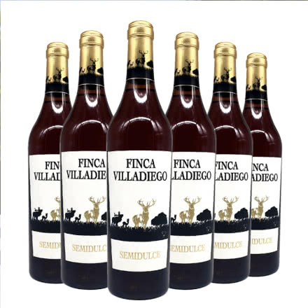 西班牙原瓶进口干白葡萄酒 金鹿半甜型葡萄酒金色500ml×6瓶