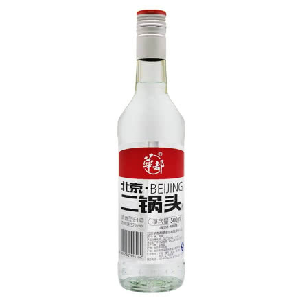 【酒厂直营】52度 华都 北京二锅头 清香型白酒 500ml  (白瓶）