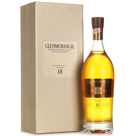43°格兰杰（Glenmorangie）18年高地单一麦芽苏格兰威士忌 700ml