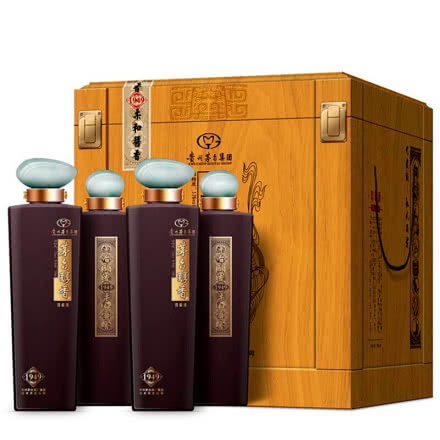 贵州茅台酒厂集团技术开发公司出品 茅台醇香1949酱香型白酒53度木盒500ml*4礼盒装