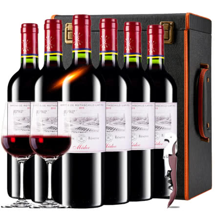 【ASC行货】法国原瓶进口红酒拉菲珍酿梅多克干红葡萄酒红酒礼盒装750ml*6