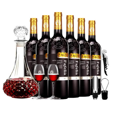 【法国原瓶进口】法菲妮·伯爵干红葡萄酒750ml*6瓶装