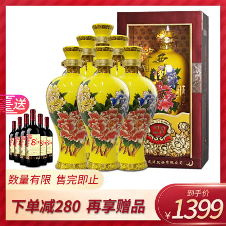 45度西凤酒国花瓷20年500ml×6瓶