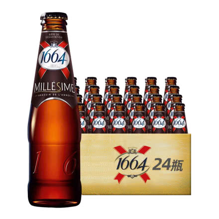 法国进口克伦堡凯旋1664啤酒 复古啤酒250ml（24瓶装）