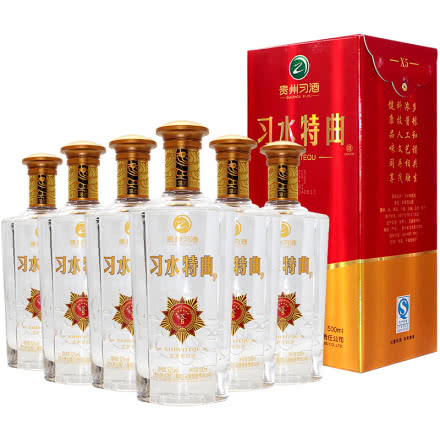 【老酒】52°贵州茅台酒厂(集团)习酒·习水特曲浓香型白酒500ml*6（2014年）