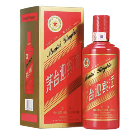融汇老酒 53°茅台迎宾酒（中国红）酱香型500mlx1瓶 2017年