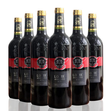法国皇家路易元瓶进口干红葡萄酒750ml*6瓶
