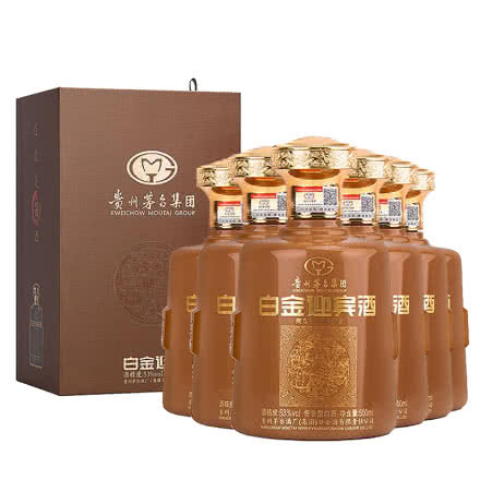 53°贵州茅台集团白金迎宾酒（黄坛） 酱香型白酒整箱500ml*6瓶