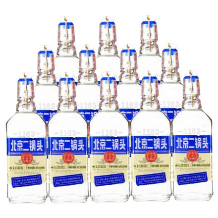 42°永丰北京二锅头小方瓶蓝标 500ml（12瓶装）