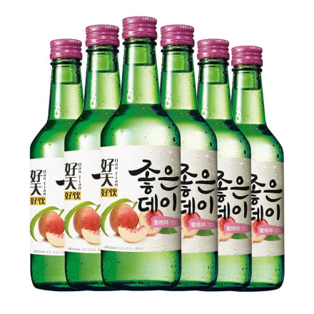 13.5度韩国原瓶进口好天好饮蜜桃味360ml（6瓶）