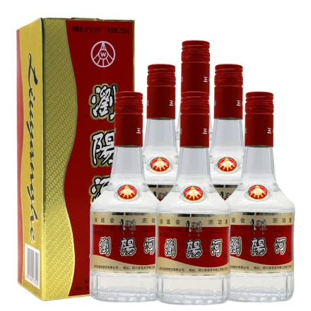 【老酒特卖】52°浏阳河浓香型白酒 陈年老酒（2002年产）250ml*6瓶