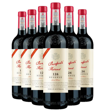 澳大利亚原瓶进口红酒奔富海兰酒庄bn126干红葡萄酒750ml*6瓶整箱