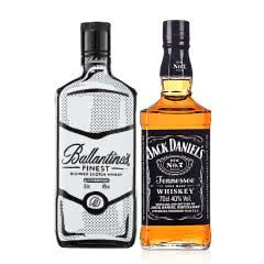 40°美国杰克丹尼700ml Jack Daniels +40°英国百龄坛特醇苏格兰威士忌（本色由我限量款）700ml