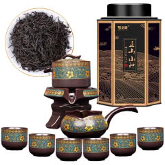 福建泉州新茶正山小种红茶武夷茶叶浓香型罐装 送繁花茶具  250克