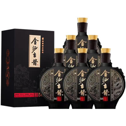 53°贵州金沙古酱酒 金沙古酱U50 酱香型高度白酒 固态酿造礼盒装500ml*6瓶整箱