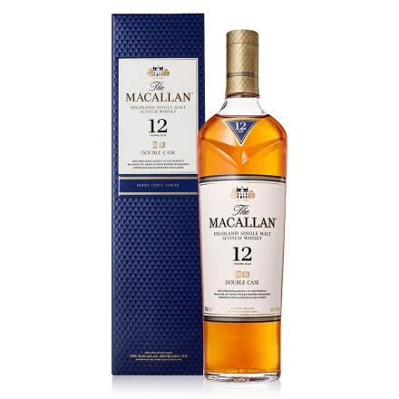 麦卡伦 Macallan 12年蓝钻双桶 单一麦芽苏格兰威士忌 700ml