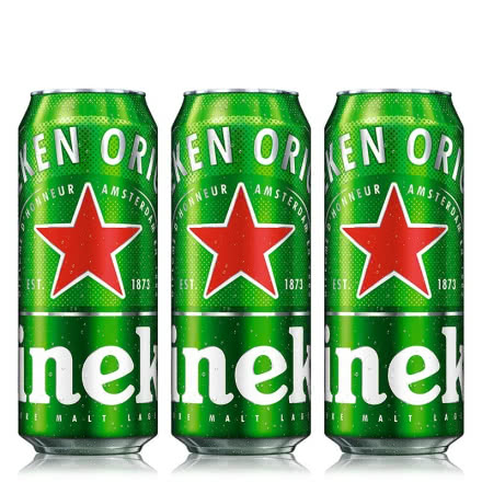 喜力（Heineken）经典啤酒500ml*3 整箱装