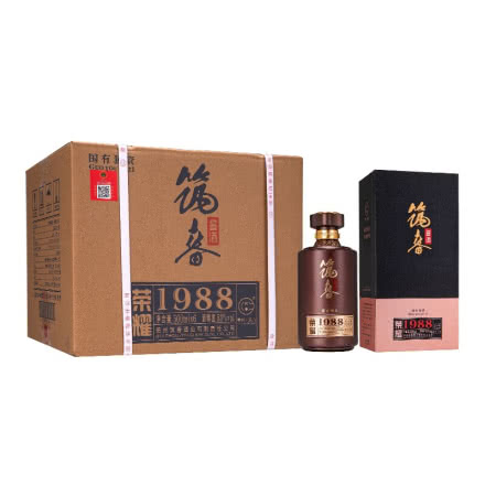 筑春 荣耀1988 酱香型白酒 53度 500ml*6瓶 整箱装